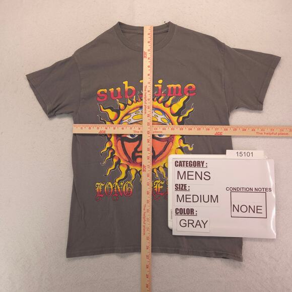 Sublime Band Short Sleeve Crew Neck Graphic T Shirt Mens Size Medium M Gray - Picture 5 of 9